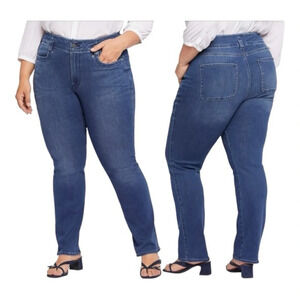 NYDJ Women's Straight Leg Jeans - Blue Wash - Marilyn w/lift & tuck technology